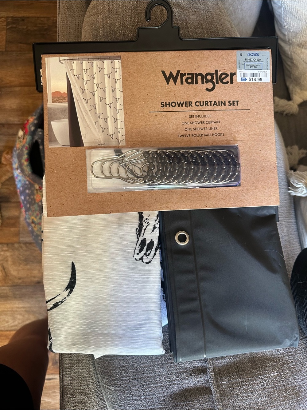 Longhorn shower curtain - wrangler
